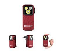 OLIGHT Oclip Pro Mini Torcia a Clip 500LM Luce di Emergenza Compatta E Leggera IPX6 Tre Sorgenti Luminose Angolo Regolabile per Illuminazione Quotidiana E Luci di Segnalazione di Sicurezza (Lava Fusa)