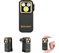 OLIGHT Oclip Pro S EDC Torcia con Clip, 5 Sorgenti Luminose, 600LM, 80M | Magnetico, Luce RGB, Luce Ampia e Spot, Mini Torcias LED Ricaricabile USB-C, Lunga Durata 144 Ore, Impermeabile IPX6, Camping