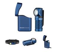 OLIGHT Perun 3 Mini Kit Lampada Frontale 1250 Lumen, Torcia Ricaricabile con Powerbank 5000mAh Portata 155m IPX8 5 Modalità Luce Ideale per Outdoor Trekking e Lavoro (Blu Scuro)