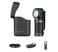 OLIGHT Perun 3 Mini Kit Torcia Frontale Ricaricabile 1250LM 60 Giorni Max | LED Bianca e Rossa con Powerbank 5000mAh, Lampada Frontale Impermeabile IPX8, 150 Metro,Torcia da Testa Campeggio Corsa, Nero
