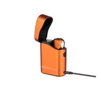 OLIGHT Perun 3 Mini Premium, torcia LED 1250 lumen, luce bianca e rossa, ricaricabile con custodia di ricarica 5000 mAh, IPX8 (arancione)
