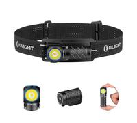 OLIGHT Perun 3 Mini Torcia Frontale Ricaricabile 1250 Lumen 10 Giorni Max | 7 Modalità LED Bianca e Rossa Dimmerabile, Lampada Frontale Impermeabile IPX8, 155 Metros, Torcia da Testa Corsa, Pesca, Nero