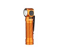 OLIGHT Perun 3 torcia elettrica da 3.000 lumen, 5 modalità, LED bianco e rosso, fascia elastica per testa (arancione)