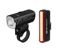 OLIGHT RN400+SEEMEE30C Set Faro e Fanale Posteriore Per Bicicletta, LED 400 LUMEN Lampada Bici Ricaricabile, Luce Bici Impermeabile Durato 5 Modalità Per L'Esterno,Illuminazione Campeggio Ciclismo
