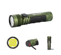 OLIGHT Seeker 4 Pro Torcia LED Ricaricabile ad Alta Potenza da 4600 Lumen con Fondina Automatica Due Opzioni di Ricarica per Escursioni, Campeggi Esterno e Usi di Emergenza (Luce bianca fredda, Verde)