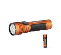 OLIGHT Seeker 4 Pro Torcia Ricaricabile Professionale Luce LED, Alta Potente 4600 Lumen, Impermeabile Due Modalità per Escursionismo, Campeggio Esterno e Uso di Emergenza (CW, Arancione)