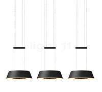 Oligo Glance Lampada a sospensione LED 3 fuochi, nero opaco