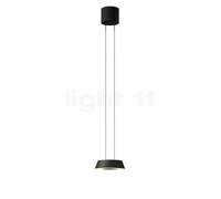 Oligo Glance Lampada a sospensione LED - regolabile in altezza in modo invisibile, rosone nero opaco/testa nero opaco