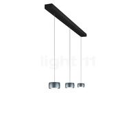 Oligo Grace Lampada a sospensione LED 3 fuochi - regolabile in altezza in modo invisibile, rosone nero opaco/copertura nero opaco/testa basalto , Vendita di giacenze, Merce nuova, Imballaggio original