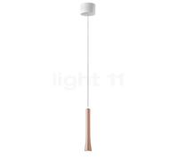 Oligo Rio Lampada a sospensione 1 fuoco LED - regolabile in altezza in modo invisibile, rosone bianco opaco/testa rame satinato , Vendita di giacenze, Merce nuova, Imballaggio originale