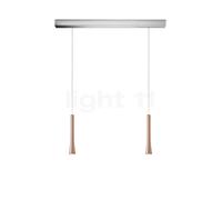 Oligo Rio Lampada a sospensione 2 fuochi LED, rame