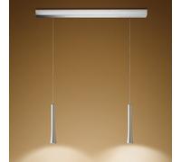 Oligo Rio Lampada a sospensione 2 fuochi LED, argento perlato