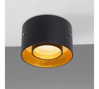 Oligo Trofeo Lampada da soffitto/plafoniera LED, nero opaco/foglio d'oro