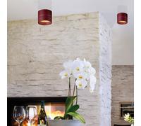 Oligo Tudor Lampada da soffitto LED, rosso opaco - 9,5 cm