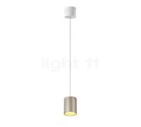 Oligo Tudor Lampada a sospensione LED - regolabile in altezza in modo invisibile, rosone bianco opaco/testa cachemire opaco - 14 cm