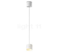 Oligo Tudor Lampada a sospensione LED - regolabile in altezza in modo invisibile, rosone bianco opaco/testa bianco opaco - 9,5 cm