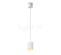 Oligo Tudor Lampada a sospensione LED - regolabile in altezza in modo invisibile, rosone bianco opaco/testa bianco opaco - 14 cm