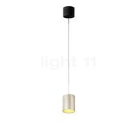 Oligo Tudor Lampada a sospensione LED - regolabile in altezza in modo invisibile, rosone nero opaco/testa cachemire opaco - 14 cm