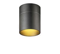 Oligo Tudor Lampada da soffitto LED, nero opaco/foglio d'oro - 14 cm