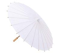 OLILLY - 10 ombrelloni bianchi in carta e babù per matrimonio, festa e vescovo (bianco)