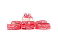 OLILLY 15 Braccialetti in Silicone per Future Sposa in Inglese - 14 Braccialetti She Said Yes e 1 Bracciale Bride to Be - Taglia adulto