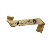 OLILLY Sciarpa per una Futura Mamma. Sciarpa Mum to Be per Baby Shower (Oro Glitter)