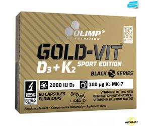 Olimp Gold-Vit D3 + K2 Sport Edition - 60 caps Vitamine per ossa e muscoli