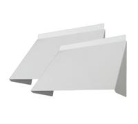 Olimpia Splendid B0753 Kit Parapioggia per Griglie Serie Unico, 2 Tettoie a Spiovente per Copertura e Protezione Esterna di Fori Parete (Griglie Diametro Max 200 mm)