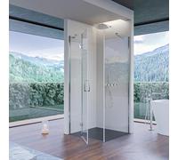 OLIMPO DOCCE - Box doccia due lati con porta battente 8mm h195 REGINA - 80x130