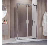 OLIMPO DOCCE - Box doccia due lati saloon dentro o fuori trasparente h195 6mm Java - 70x120