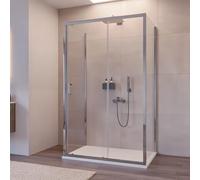 OLIMPO DOCCE - Box Doccia Tre lati anta Scorrevole in Cristallo Trasparente 6mm H195 AGATA - 70x170x70