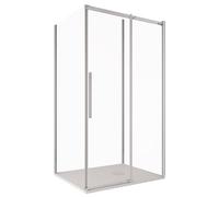 OLIMPO DOCCE - Box doccia tre lati con parete fissa 8mm H200 anticalcare TARGET - 70x140x70