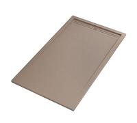 OLIMPO DOCCE - Piatto doccia in marmo resina Tortora pietra cemento GRID - 90x120