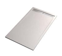 OLIMPO DOCCE - Piatto doccia in marmoresina Bianco effetto pietra cemento RELAX - 80x200