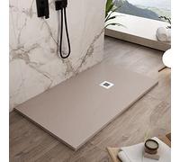 OLIMPO DOCCE - Piatto doccia in marmoresina Sabbia effetto pietra cemento PLUS - 80x110