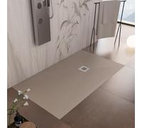 OLIMPO DOCCE - Piatto doccia in marmoresina tortora | Piletta Gratis - STAR PLUS - 80x180