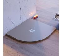 OLIMPO DOCCE - Piatto Doccia Semicircolare Tortora effetto pietra cemento - 90x90