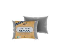 OlimpoFLEX Glauco | Coppia di Cuscini in Fiocchi di Memory Foam Cervicale Ortopedico da Letto 80x50cm Guanciale Ergonomico e Traspirante con Federe in Omaggio - Made in Italy 100%