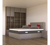 OlimpoFLEX Visir | Materasso Matrimoniale 160x195 in Bio Memory Foam Altezza 27 cm Ortopedico a 2 Strati e 10 Zone con Fodera Sfoderabile e 2 Cuscini in Omaggio - Made in Italy 100%