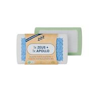 OlimpoFLEX Zeus+Apollo | Coppia di Cuscini in Bio Memory Foam 72x42cm Guanciale Ortopedico da Letto Effetto agli Oli Essenziali e Cuscino Antirussamento con Federe Omaggio - Made in Italy 100%