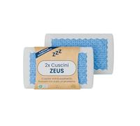 OlimpoFLEX Zeus | Coppia di Cuscini in Bio Memory Foam Ortopedico Effetto Antirussamento da Letto 72x42cm Guanciale Ergonomico e Traspirante con Federe in Omaggio - Made in Italy 100%