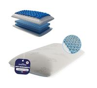 OlimpoFLEX Zeus | Cuscino in Bio Memory Foam Ortopedico Effetto Antirussamento da Letto 72x42cm Guanciale Ergonomico e Traspirante con Federe in Omaggio - Made in Italy 100%