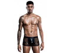 OLIns Pantaloncini da Uomo in Simil Lattice Gioco di Ruolo del Clubwear Adulti (Color:Black,Size:One Size)