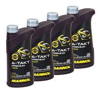 Olio 4-Takt Premium 20W40 Mannol Api Sn 4x 1 Litro per Victory Yamaha Muz Mz