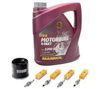 Olio 4L Kit Diagnosi Auto per Honda CB 600 Hornet PC 2003-2015 Filtro + Candele