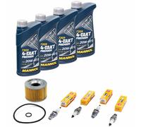 Olio 4L Set Filtro Candele per Yamaha FZR 1000 Genesis 3LE 1989-90 Ispezione