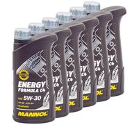 Olio 6x 1Liter Mannol 5W30 Energia Formula C4 per Chrysler Dacia Fiat Mazda MB