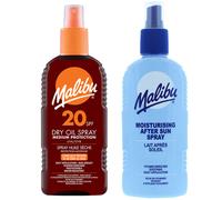 Olio abbronzante Malibu SPF20 200 ml + balsamo spray doposole 200 ml
