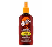 Malibu Bronzing Tanning Oil Coconut SPF15 olio abbronzante spray con olio di cocco 200 ml