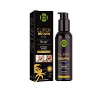 Olio abbronzante Super Brown Summer Seaside Tanning, olio autoabbronzante marrone scuro per il corpo, idrata la pelle, 50 ml (nero, taglia unica)